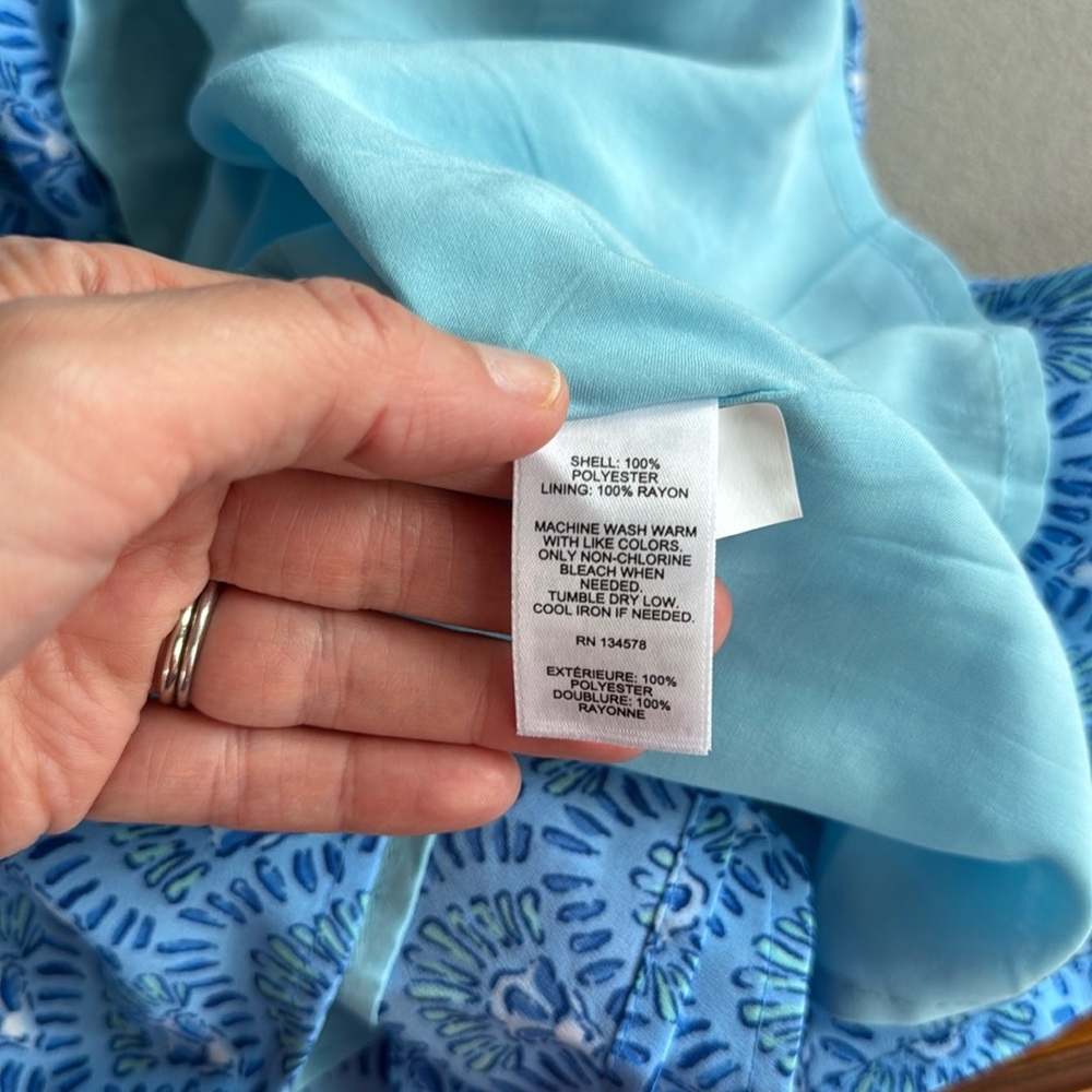 Vineyard Vines Blue Patterned Midi Dress - Picture 5 of 16